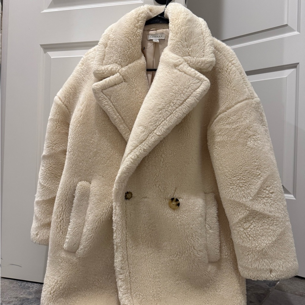 Topshop Ivory teddy Jacket